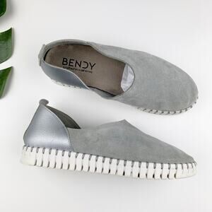 Bendy Shoes Grey Suede California Comfort Sneakers Women’s 37 US 7